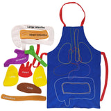 Maxbell DIY Organ Apron Educational Tool Apron Kitchen Apron Cooking Apron Bib