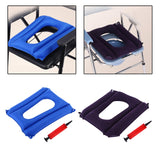 Maxbell Portable Toilet Chair Pad Reusable Inflatable for Bedroom Bathroom Adults PVC