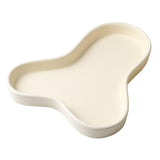 Maxbell Multipurpose Decorative Tray Jewelry Plate Dish for Desktop Bedroom Decor Beige