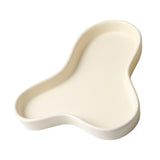 Maxbell Multipurpose Decorative Tray Jewelry Plate Dish for Desktop Bedroom Decor Beige