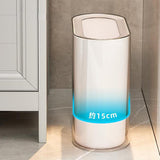 Maxbell Small Office Garbage Can Rectangle Wastebasket Thin for Hotel Office White