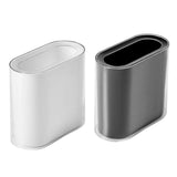 Maxbell Small Office Garbage Can Rectangle Wastebasket Thin for Hotel Office White