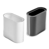 Maxbell Small Office Garbage Can Rectangle Wastebasket Thin for Hotel Office White