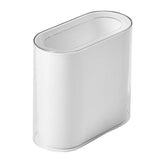 Maxbell Small Office Garbage Can Rectangle Wastebasket Thin for Hotel Office White