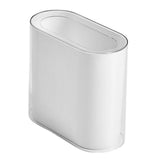 Maxbell Small Office Garbage Can Rectangle Wastebasket Thin for Hotel Office White