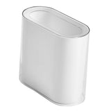 Maxbell Small Office Garbage Can Rectangle Wastebasket Thin for Hotel Office White