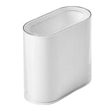 Maxbell Small Office Garbage Can Rectangle Wastebasket Thin for Hotel Office White