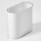 Maxbell Small Office Garbage Can Rectangle Wastebasket Thin for Hotel Office White
