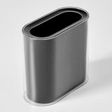Maxbell Small Office Garbage Can Rectangle Wastebasket Thin for Hotel Office Black