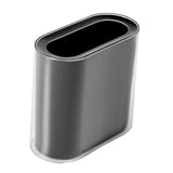 Maxbell Small Office Garbage Can Rectangle Wastebasket Thin for Hotel Office Black