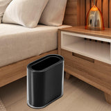 Maxbell Small Office Garbage Can Rectangle Wastebasket Thin for Hotel Office Black