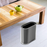 Maxbell Small Office Garbage Can Rectangle Wastebasket Thin for Hotel Office Black