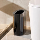 Maxbell Small Office Garbage Can Rectangle Wastebasket Thin for Hotel Office Black