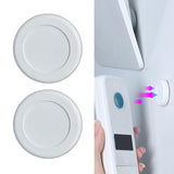 Maxbell Punch Free Router Fixer Circular Magnetic Receptacle Storage Wall Mounted white