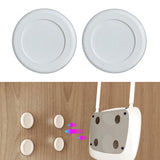 Maxbell Punch Free Router Fixer Circular Magnetic Receptacle Storage Wall Mounted white