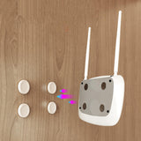 Maxbell Punch Free Router Fixer Circular Magnetic Receptacle Storage Wall Mounted white