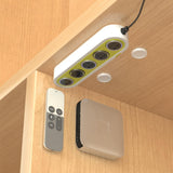 Maxbell Punch Free Router Fixer Circular Magnetic Receptacle Storage Wall Mounted white