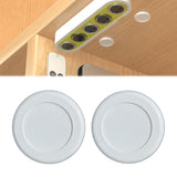 Maxbell Punch Free Router Fixer Circular Magnetic Receptacle Storage Wall Mounted white