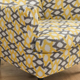 Maxbell Nonslip Wingback Chair Cover Elastic Modern Polyester Printed for Bedroom Yellow