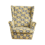 Maxbell Nonslip Wingback Chair Cover Elastic Modern Polyester Printed for Bedroom Yellow