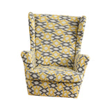 Maxbell Nonslip Wingback Chair Cover Elastic Modern Polyester Printed for Bedroom Yellow