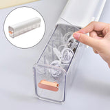 Maxbell Plastic Ties Underwear Sock Organizer Box, Wall Mounted Clear Accessories White