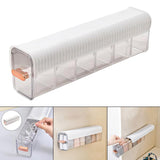 Maxbell Plastic Ties Underwear Sock Organizer Box, Wall Mounted Clear Accessories White