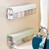 Maxbell Plastic Ties Underwear Sock Organizer Box, Wall Mounted Clear Accessories White