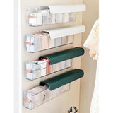 Maxbell Plastic Ties Underwear Sock Organizer Box, Wall Mounted Clear Accessories White
