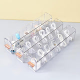 Maxbell Plastic Ties Underwear Sock Organizer Box, Wall Mounted Clear Accessories White