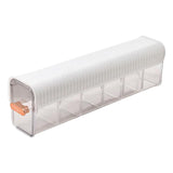 Maxbell Plastic Ties Underwear Sock Organizer Box, Wall Mounted Clear Accessories White