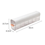 Maxbell Plastic Ties Underwear Sock Organizer Box, Wall Mounted Clear Accessories White