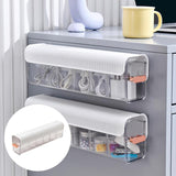 Maxbell Plastic Ties Underwear Sock Organizer Box, Wall Mounted Clear Accessories White