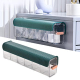 Maxbell Plastic Ties Underwear Sock Organizer Box, Wall Mounted Clear Accessories Dark Green