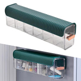 Maxbell Plastic Ties Underwear Sock Organizer Box, Wall Mounted Clear Accessories Dark Green