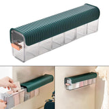 Maxbell Plastic Ties Underwear Sock Organizer Box, Wall Mounted Clear Accessories Dark Green