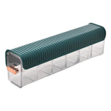 Maxbell Plastic Ties Underwear Sock Organizer Box, Wall Mounted Clear Accessories Dark Green
