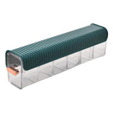Maxbell Plastic Ties Underwear Sock Organizer Box, Wall Mounted Clear Accessories Dark Green