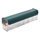 Maxbell Plastic Ties Underwear Sock Organizer Box, Wall Mounted Clear Accessories Dark Green