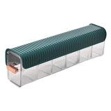 Maxbell Plastic Ties Underwear Sock Organizer Box, Wall Mounted Clear Accessories Dark Green