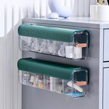 Maxbell Plastic Ties Underwear Sock Organizer Box, Wall Mounted Clear Accessories Dark Green