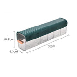 Maxbell Plastic Ties Underwear Sock Organizer Box, Wall Mounted Clear Accessories Dark Green