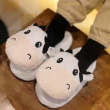 Maxbell Winter Warm Slippers Open Mouth Slip On House Shoes Couples Adults L