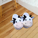 Maxbell Winter Warm Slippers Open Mouth Slip On House Shoes Couples Adults L