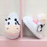 Maxbell Winter Warm Slippers Open Mouth Slip On House Shoes Couples Adults L