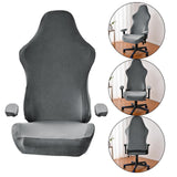 Maxbell Office Chair Slipcover with Arm Rest Covers for Armchair Swivel Chair, Dark Gray