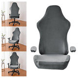 Maxbell Office Chair Slipcover with Arm Rest Covers for Armchair Swivel Chair, Dark Gray