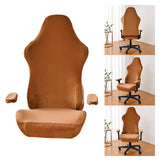 Maxbell Office Chair Slipcover with Arm Rest Covers for Armchair Swivel Chair, Yellow
