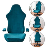Maxbell Office Chair Slipcover with Arm Rest Covers for Armchair Swivel Chair, Blue