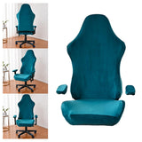 Maxbell Office Chair Slipcover with Arm Rest Covers for Armchair Swivel Chair, Blue